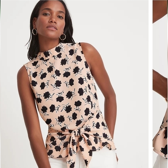 Ann Taylor Tops - NWT Ann Taylor Floral Tie Waist Top Sz Medium